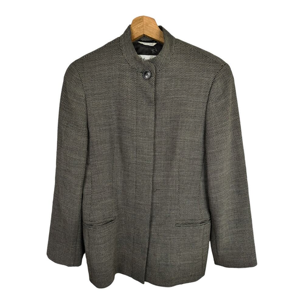 Max Mara Womens size 6 Tweed Virgin Wool Button Front Evening Jacket Italy